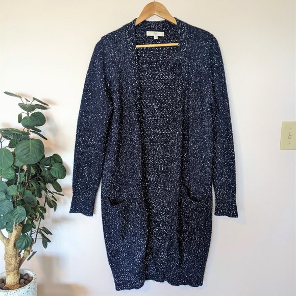 Ripe Boucle Knit Cardi in Navy, Size Small - Picture 2 of 5